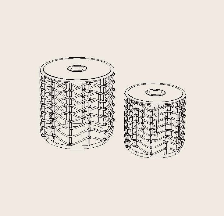 Wave End Table Light Set